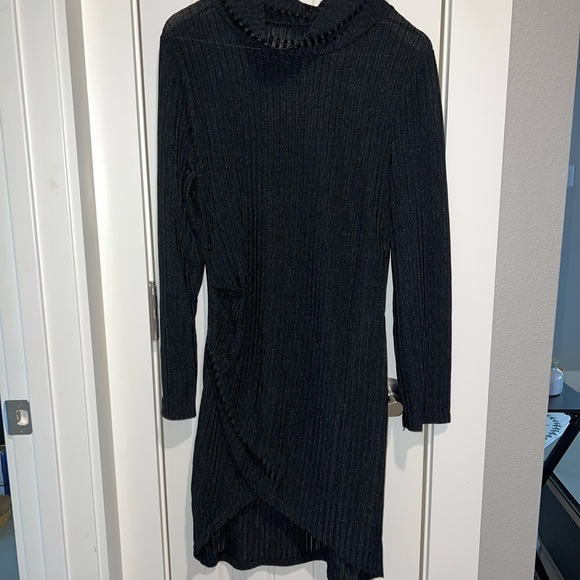 Dresses & Skirts - Mesh Turtleneck Bodycon Dress